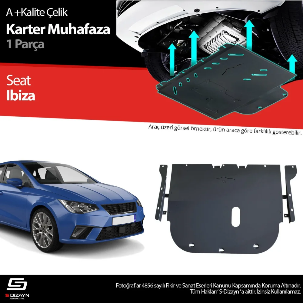 Drs Tuning Seat Ibiza Çelik Karter Muhafaza Koruma 2017 Üzeri A+ Kalite