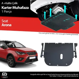 Seat Arona 2017-Günümüz (KJ7) uyumlu Çelik Karter Muhafaza Koruma 2017 Üzeri A+ Kalite modelleri Oto Aksesuar Shop'de. Kaliteli malzeme, hızlı kargo ve güvenli