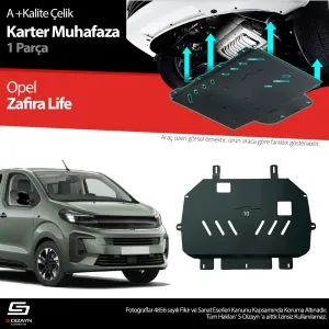 Opel Zafira 2019-Günümüz uyumlu Life Çelik Karter Muhafaza Koruma 2020 Üzeri A+ Kalite modelleri Oto Aksesuar Shop'de. Kaliteli malzeme, hızlı kargo ve güvenli