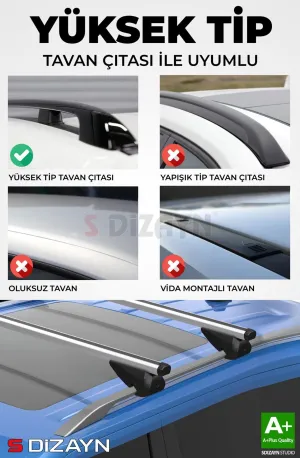 S-Dizayn Bmw X7 S-Bar Atlas V1 Ara Atkı Tavan Taşıyıcı Barı Gri 140 Cm 2019 Üzeri A+ Kalite thumb 3