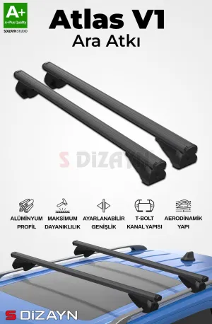 Drs Tuning Vw Polo Cross S-Bar Atlas V1 Ara Atkı Tavan Taşıyıcı Barı Siyah 130 Cm 2009-2017 A+ Kalite