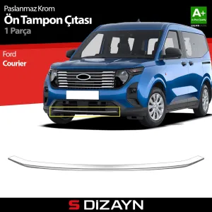 s-dizayn uyumlu Ford Courier Krom Ön Tampon Çıtası 2023 Üzeri A+ Kalite modelleri Oto Aksesuar Shop'de. Kaliteli malzeme, hızlı kargo ve güvenli alışverişle