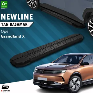 Opel Grandland 2021-Günümüz (Grandland) uyumlu X 2 Hybrid NewLine Siyah Yan Basamak 183 Cm 2024 Üzeri A+ Kalite modelleri DRS Tuning'de. Kaliteli malzeme,
