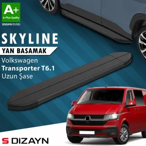 s-dizayn uyumlu VW Transporter T6.1 Uzun Şase Skyline Siyah Yan Basamak 253 Cm 2019-2024 A+ Kalite modelleri Oto Aksesuar Shop'de. Kaliteli malzeme, hızlı