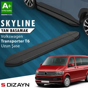 s-dizayn uyumlu VW Transporter T6 Uzun Şase Skyline Siyah Yan Basamak 253 Cm 2015-2019 A+ Kalite modelleri Oto Aksesuar Shop'de. Kaliteli malzeme, hızlı kargo