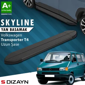 s-dizayn uyumlu VW Transporter T4 Uzun Şase Skyline Siyah Yan Basamak 253 Cm 1995-2003 A+ Kalite modelleri Oto Aksesuar Shop'de. Kaliteli malzeme, hızlı kargo