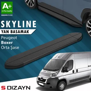 s-dizayn uyumlu Peugeot Boxer 3 Orta Şase Skyline Siyah Yan Basamak 253 Cm 2006 Üzeri A+ Kalite modelleri Oto Aksesuar Shop'de. Kaliteli malzeme, hızlı kargo
