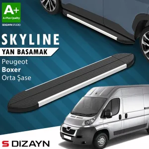 s-dizayn uyumlu Peugeot Boxer 3 Orta Şase Skyline Aluminyum Yan Basamak 253 Cm 2006 Üzeri A+ Kalite modelleri Oto Aksesuar Shop'de. Kaliteli malzeme, hızlı