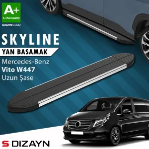 s-dizayn uyumlu Mercedes Vito W447 Uzun Şase Skyline Krom Yan Basamak 253 Cm 2014 Üzeri A+ Kalite modelleri Oto Aksesuar Shop'de. Kaliteli malzeme, hızlı kargo