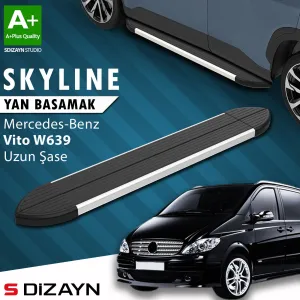 s-dizayn uyumlu Mercedes Vito W639 Uzun Şase Skyline Aluminyum Yan Basamak 253 Cm 2004-2014 A+ Kalite modelleri Oto Aksesuar Shop'de. Kaliteli malzeme, hızlı