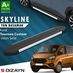 s-dizayn uyumlu Ford Tourneo Custom Uzun Şase Skyline Aluminyum Yan Basamak 243 Cm 2012-2023 A+ Kalite modelleri Oto Aksesuar Shop'de. Kaliteli malzeme, hızlı