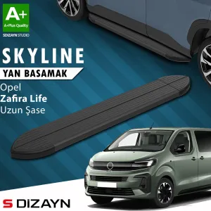 Opel Zafira 2019-Günümüz uyumlu Life Skyline Siyah Yan Basamak 243 Cm 2020 Üzeri A+ Kalite modelleri Oto Aksesuar Shop'de. Kaliteli malzeme, hızlı kargo ve