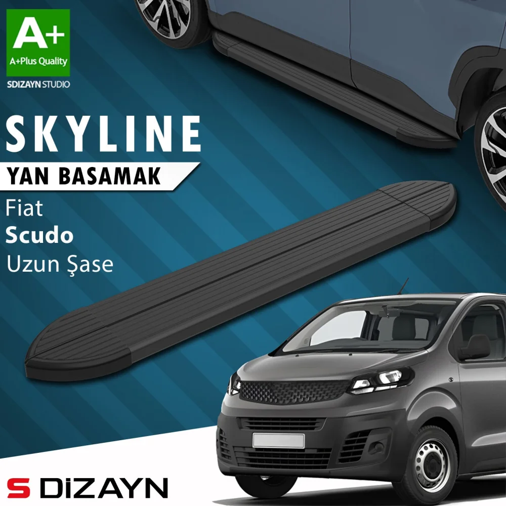 Fiat Scudo 3 Skyline Siyah Yan Basamak 243 Cm 2020 Üzeri A+ Kalite