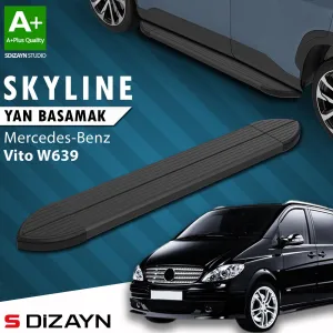 s-dizayn uyumlu Mercedes Vito W639 Kısa Şase Skyline Siyah Yan Basamak 233 Cm 2004-2014 A+ Kalite modelleri Oto Aksesuar Shop'de. Kaliteli malzeme, hızlı kargo