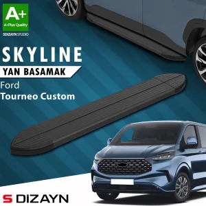 s-dizayn uyumlu Ford Tourneo Custom 2 Skyline Siyah Yan Basamak 223 Cm 2023 Üzeri A+ Kalite modelleri Oto Aksesuar Shop'de. Kaliteli malzeme, hızlı kargo ve