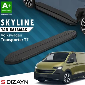s-dizayn uyumlu VW Transporter T7 Skyline Siyah Yan Basamak 223 Cm 2024 Üzeri A+ Kalite modelleri Oto Aksesuar Shop'de. Kaliteli malzeme, hızlı kargo ve