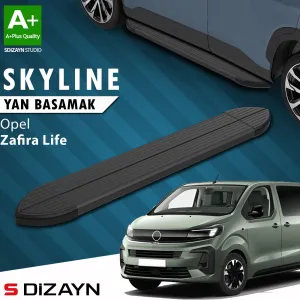 Opel Zafira 2019-Günümüz uyumlu Life Skyline Siyah Yan Basamak 213 Cm 2020 Üzeri A+ Kalite modelleri Oto Aksesuar Shop'de. Kaliteli malzeme, hızlı kargo ve