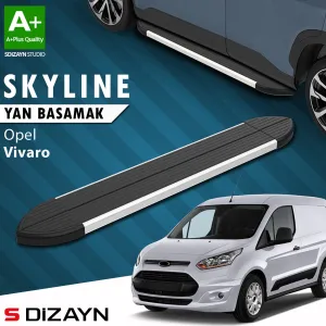 S-Dizayn Opel Vivaro B Kısa Şase Skyline Aluminyum Yan Basamak 213 Cm 2015-2018 A+ Kalite thumb 1