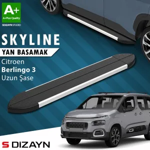 Citroen Berlingo 2018-Günümüz (K9) uyumlu 3 Uzun Şase Skyline Aluminyum Yan Basamak 213 Cm 2018 Üzeri A+ Kalite modelleri Oto Aksesuar Shop'de. Kaliteli