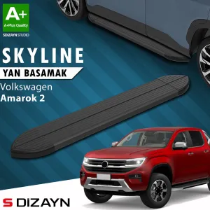 S-Dizayn VW Amarok 2 Skyline Siyah Yan Basamak 203 Cm 2023 Üzeri A+ Kalite thumb 1
