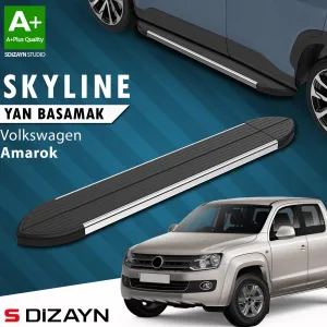 S-Dizayn VW Amarok Skyline Krom Yan Basamak 203 Cm 2010-2023 A+ Kalite thumb 1