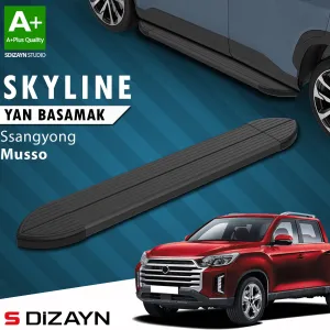 Ssangyong Musso Skyline Siyah Yan Basamak 203 Cm 2018 Üzeri A+ Kalite