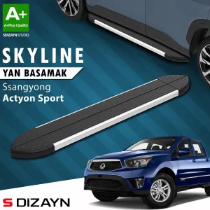 S-Dizayn Ssangyong Actyon Sports Skyline Aluminyum Yan Basamak 203 Cm 2007-2018 A+ Kalite thumb 1