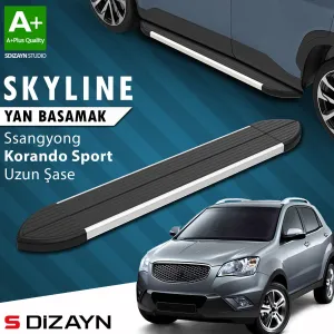 S-Dizayn Ssangyong Korando Sport Skyline Aluminyum Yan Basamak 203 Cm 2010-2019 A+ Kalite thumb 1