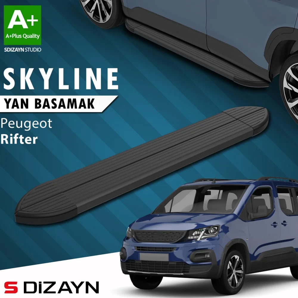Peugeot Rifter Skyline Siyah Yan Basamak 203 Cm 2019-2023 A+ Kalite