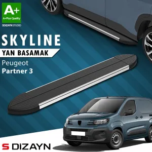 Peugeot Partner 2018-Günümüz (K9) uyumlu 3 Kısa Şase Skyline Krom Yan Basamak 203 Cm 2018 Üzeri A+ Kalite modelleri Oto Aksesuar Shop'de. Kaliteli malzeme,