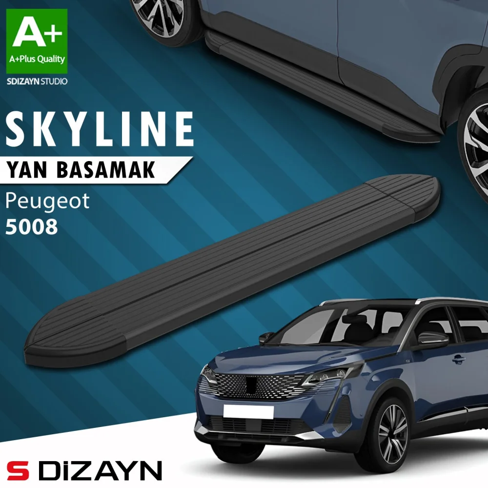 Peugeot 5008 2 Skyline Siyah Yan Basamak 203 Cm 2017-2023 A+ Kalite
