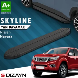 Nissan Navara 3 Skyline Siyah Yan Basamak 203 Cm 2015-2021 A+ Kalite