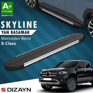 S-Dizayn Mercedes X-Class Skyline Krom Yan Basamak 203 Cm 2018-2020 A+ Kalite thumb 1