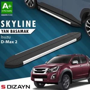 S-Dizayn Isuzu D-Max 2 Skyline Aluminyum Yan Basamak 203 Cm 2012-2019 A+ Kalite thumb 1