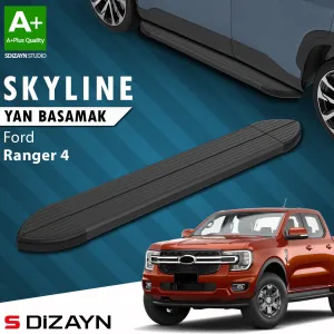 Ford Ranger P703/T9 4 Skyline Siyah Yan Basamak 203 Cm 2023 Üzeri A+ Kalite
