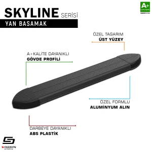 VW Caddy 4 Skyline Siyah Yan Basamak 193 Cm 2020 Üzeri A+ Kalite - Görsel 2