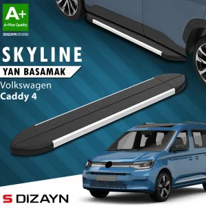 S-Dizayn VW Caddy 4 Skyline Aluminyum Yan Basamak 193 Cm 2020 Üzeri A+ Kalite thumb 1