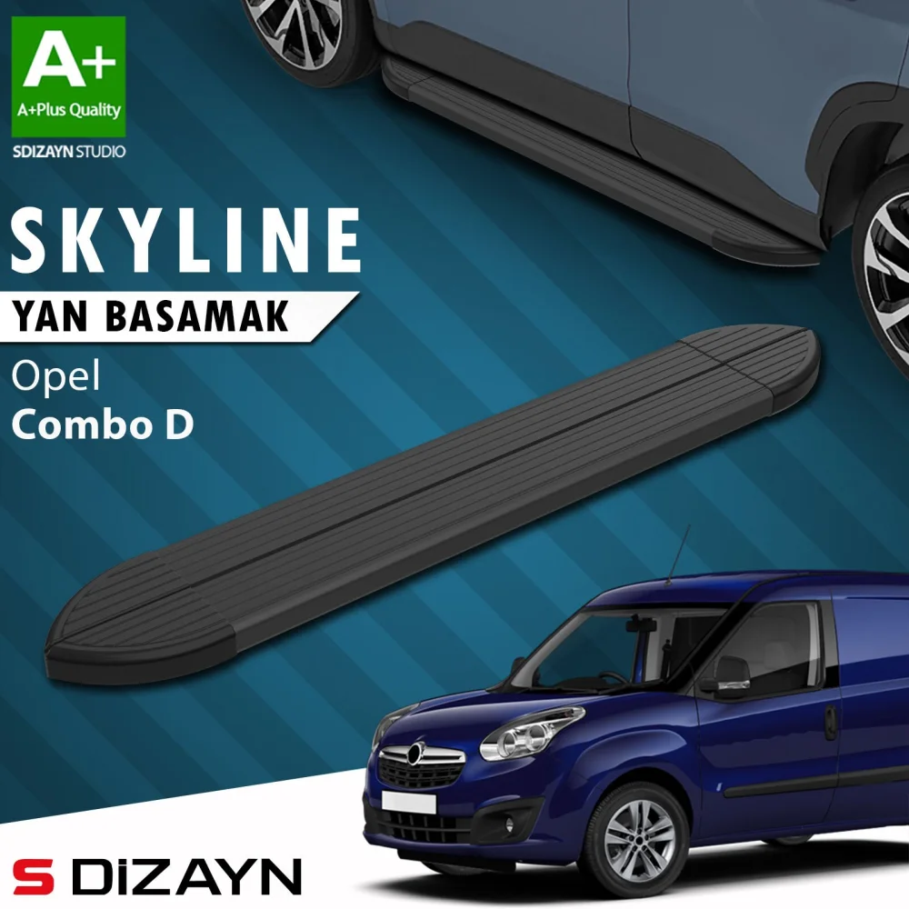 Opel Combo D Skyline Siyah Yan Basamak 193 Cm 2011-2015 A+ Kalite