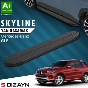 S-Dizayn Mercedes GLE W166 Skyline Siyah Yan Basamak 193 Cm 2012-2019 A+ Kalite thumb 1