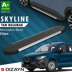 S-Dizayn Mercedes Citan Skyline Krom Yan Basamak 193 Cm 2012-2021 A+ Kalite thumb 1