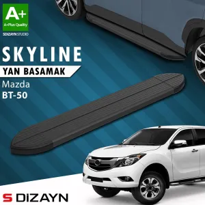 S-Dizayn Mazda BT-50 Pick-Up Skyline Siyah Yan Basamak 193 Cm 2006-2012 A+ Kalite thumb 1