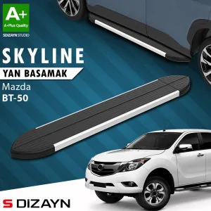 S-Dizayn Mazda BT-50 Pick-Up Skyline Aluminyum Yan Basamak 193 Cm 2006-2012 A+ Kalite thumb 1