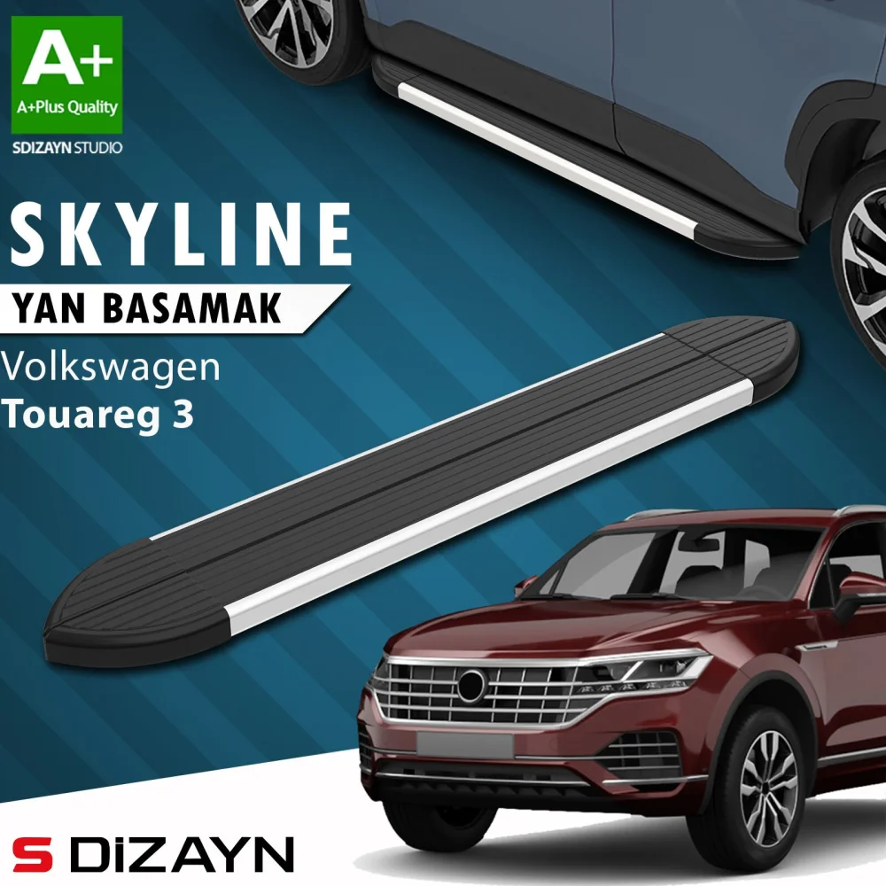 VW Touareg 3 Skyline Aluminyum Yan Basamak 193 Cm 2018 Üzeri A+ Kalite