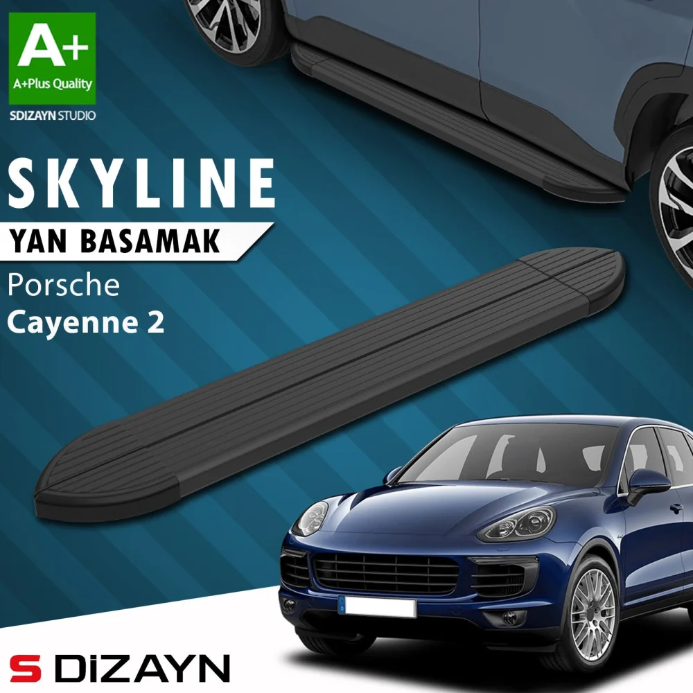 Porsche Cayenne 2 Skyline Siyah Yan Basamak 193 Cm 2011-2017 A+ Kalite