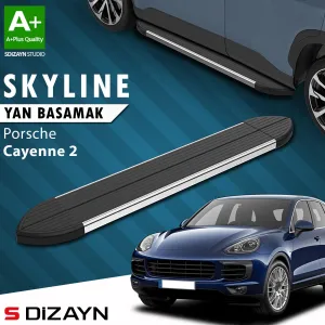 S-Dizayn Porsche Cayenne 2 Skyline Krom Yan Basamak 193 Cm 2011-2017 A+ Kalite thumb 1