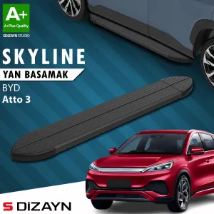 BYD Atto 3 2022-Günümüz (Atto 3) uyumlu Skyline Siyah Yan Basamak 193 Cm 2022 Üzeri A+ Kalite modelleri Oto Aksesuar Shop'de. Kaliteli malzeme, hızlı kargo ve