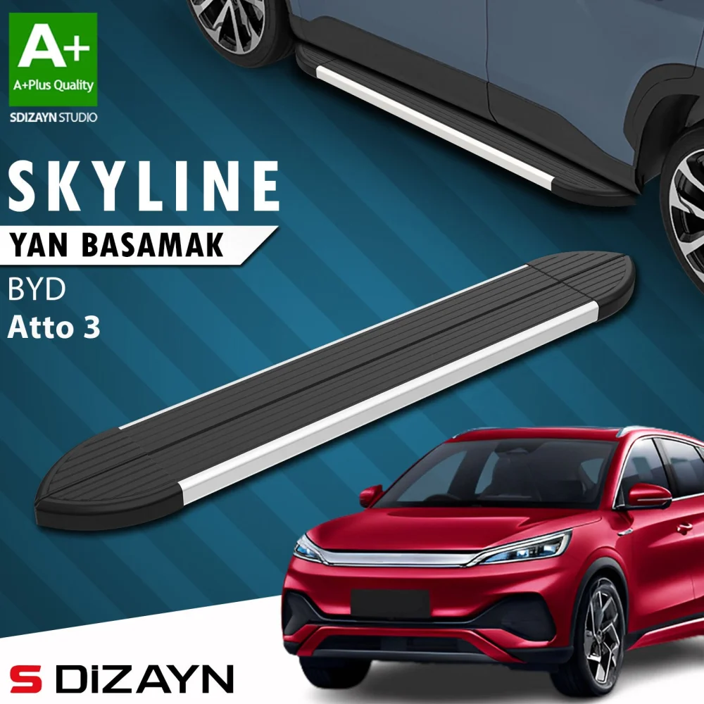BYD Atto 3 Skyline Aluminyum Yan Basamak 193 Cm 2022 Üzeri A+ Kalite