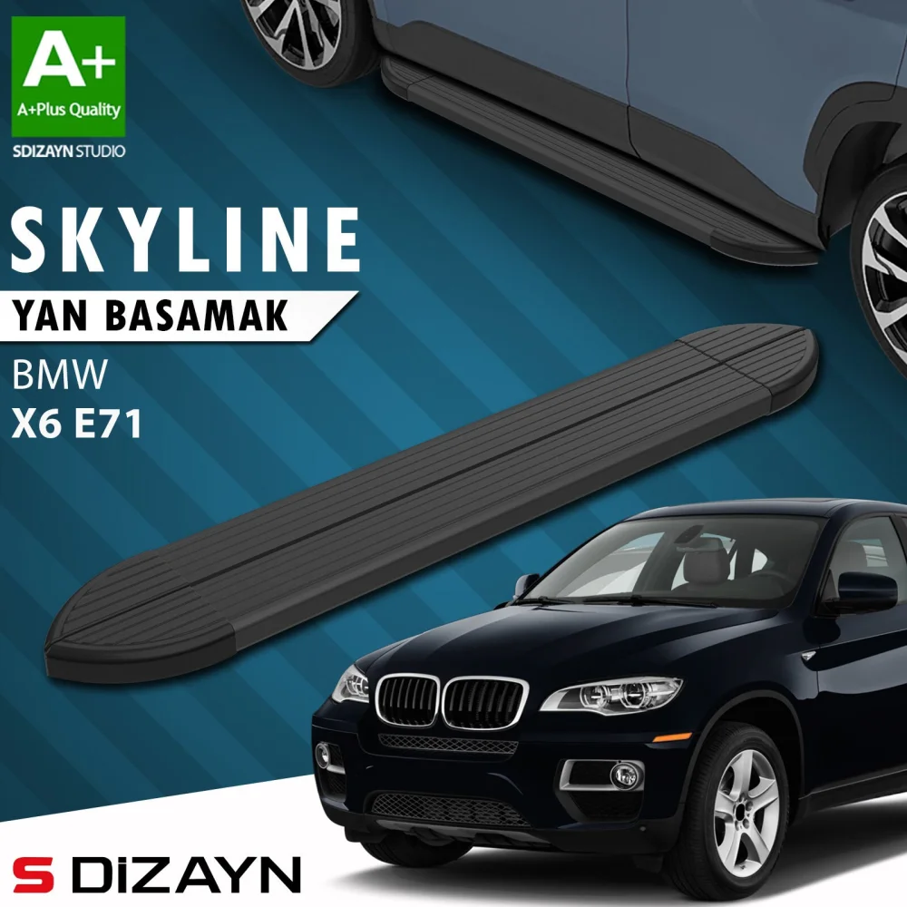 Bmw X6 E71 Skyline Siyah Yan Basamak 193 Cm 2008-2014 A+ Kalite