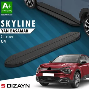 Citroen C4 2020-Günümüz (C41) uyumlu 3 Skyline Siyah Yan Basamak 183 Cm 2021 Üzeri A+ Kalite modelleri Oto Aksesuar Shop'de. Kaliteli malzeme, hızlı kargo ve