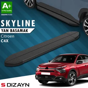 Citroen C4 / C4X 2022-Günümüz uyumlu C4 X Skyline Siyah Yan Basamak 183 Cm 2022 Üzeri A+ Kalite modelleri Oto Aksesuar Shop'de. Kaliteli malzeme, hızlı kargo